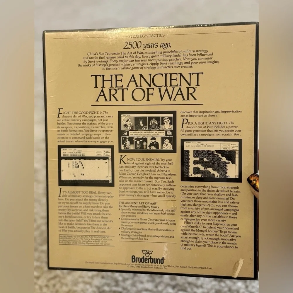 The Ancient Art of War PC Game - Complete - Broderbund 1984 IBM 5 1/4